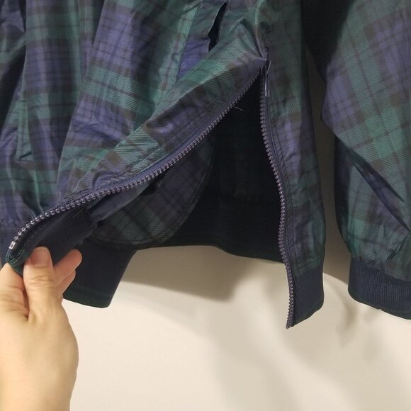 Jerzees Vintage Tartan Plaid Half Zipper Pullover Windbreaker Jacket Preppy XL - Picture 8 of 11